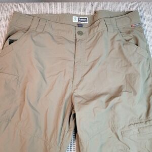 Simms Pants Mens XL Beige Insect Shield Fishing Zip Pocket Lightweight Outdoor
